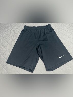 Nike Black Athletic Shorts with White Swoosh